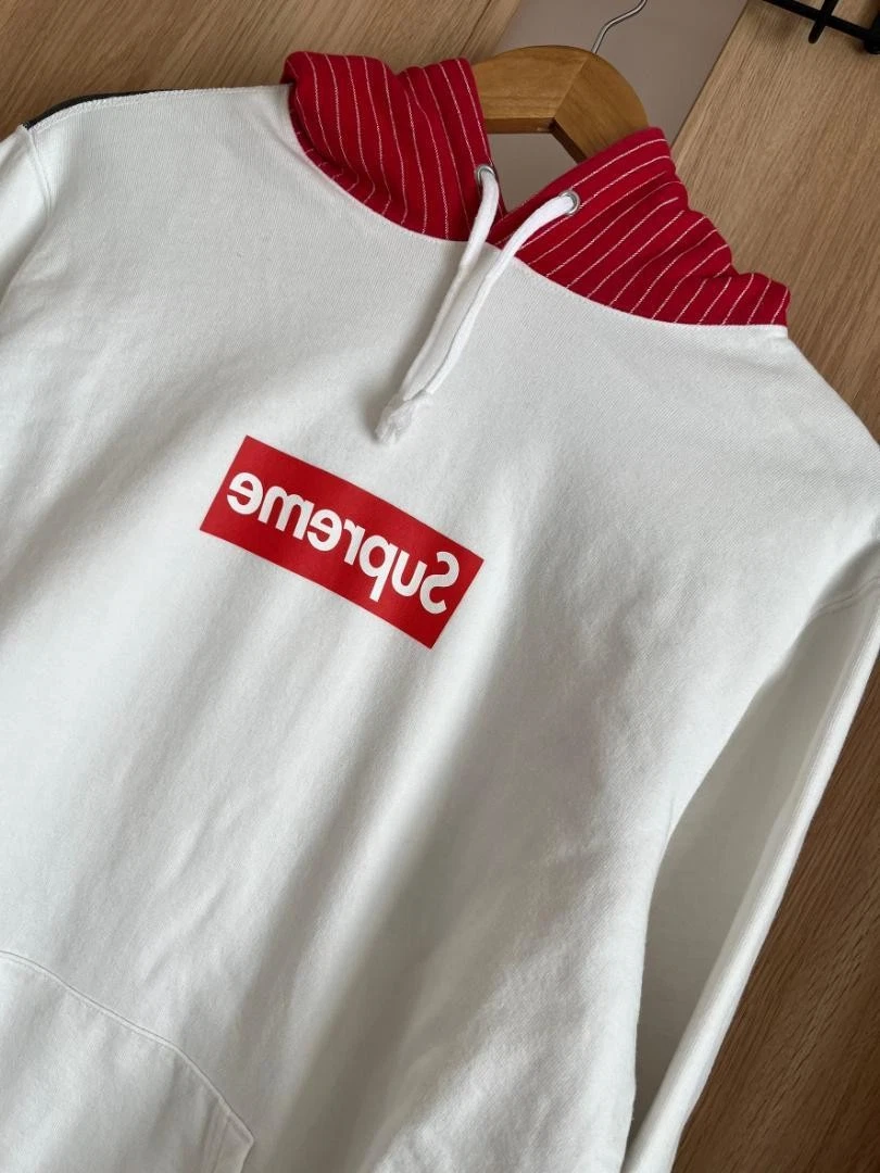 Sweat à capuche homme Supreme M difficile à trouver article discontinué Comme Des Garcons iconique USA
