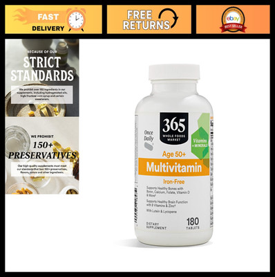 Mature Adult Daily Multivitamin, 180 Count - Once Daily Formula for Optimal Heal