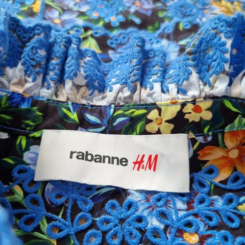 Rabanne H&M Top Floral Chloe Sevigny Broderie Anglaise Poplin Cotton Vest Small - Picture 10 of 11