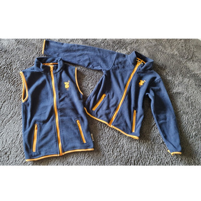 Playshoes Jungen Fleece Jacke 140 Blau Orange Kapuze Reißverschluss