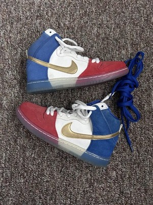 Size 7 - Nike SB Dunk High Tricolor USA Colorway