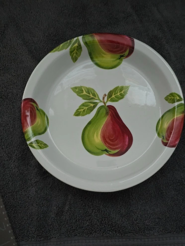 Vintage Cordon Bleu pie pan with pears