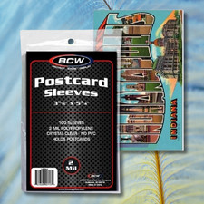 1 Pack of 100 Standard Size Postcard Sleeves