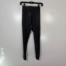 Commando Faux Leather Leggings Womens Small Black High Rise Ankle Pants Pull On