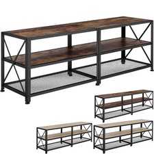 TV Schrank Lowboard TV-Regal Fernsehtisch offen Holz + Metall Industrie Design