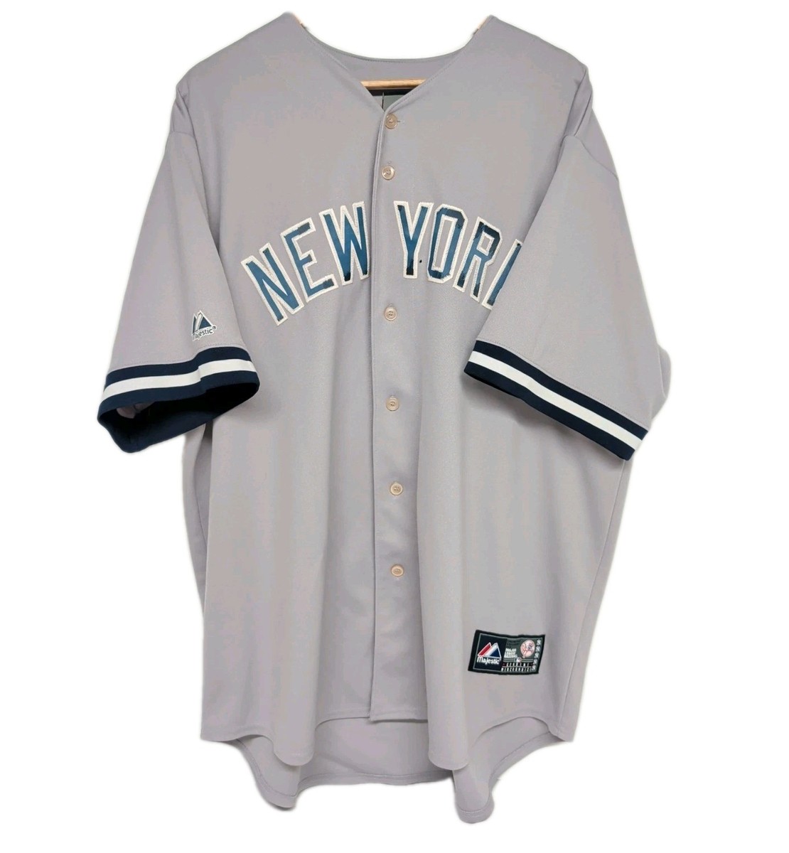 Majestic New York Yankees ユニフォーム L Majestic Genuine Merchandise Vintage Grey New York Yankees Jersey