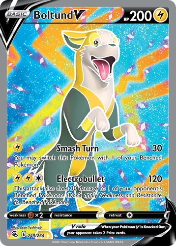 BOLTUND V 249/264 ULTRA RARE FUSION STRIKE POKEMON