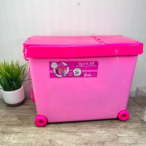 Vintage 1990s Barbie Store It All Rolling Storage Case Toy Barbie Organizer