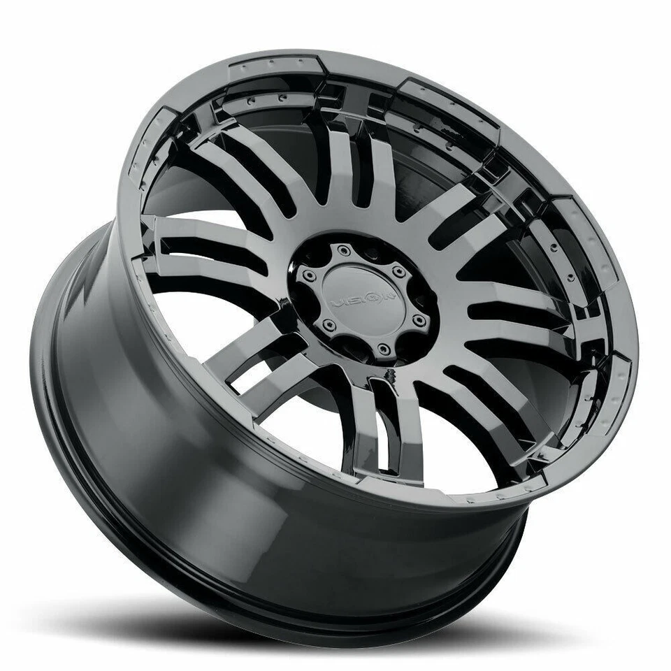 Juego 4 llantas 16" Vision Off-Road 375 Warrior negro brillante llantas 16x8 5x135 0 mm Foto 3 de 4