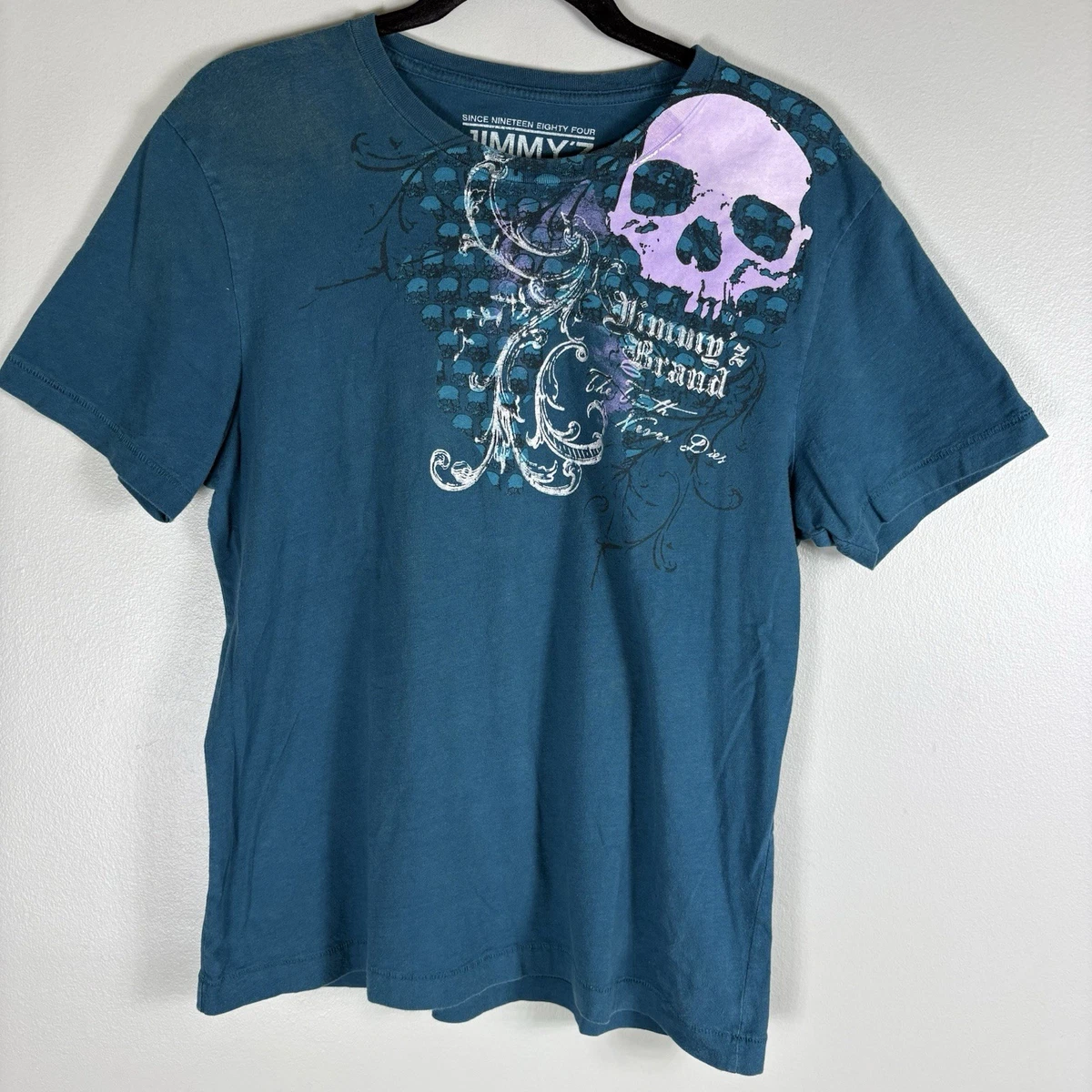 T-shirt Vintage Jimmy'Z - Homme Taille XL - Années 90 Grunge Skate Surf - Logo Imprimé