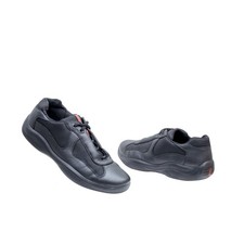 Prada Americas Cup Leather  Mesh Sneakers   Black Size UK 7/ US 8