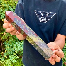 Columna de piedra de sangre de dragón natural de 1,5 lb de cuarzo obelisco de cristal de curación energética