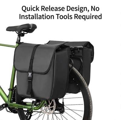 Fahrrad Gepäckträgertasche, 35L Wasserdicht 2er Set Heckträger Aufbewahrung Radfahren Fahrradtasche