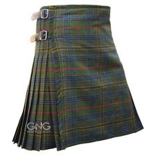 Scottish 8 Yard Kennedy Weathered Kilt for Men Traditional Highland Tartan Kilt
