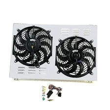 TSMINDUSTR Radiator Electric Fan + Shroud + Relay Compatible with 1970-1981 