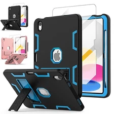 For iPad A16 11 in/iPad 10th Gen 10.9 in Case Heavy Duty Shockproof Stand Cover