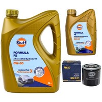 MotoröL Set Gulf Formula FS 5W-30 6 Liter + ÖLfilter FüR Hyundai Mitsubishi