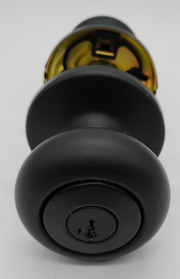 Kwikset Cove Keyed Entry Door Knob 94002-950 Matte Black, SmartKey