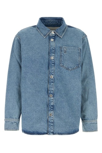 AMI Paris Blue Denim Overshirt New & Authentic