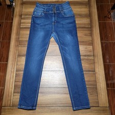 Bamboo Jeans Dark Wash Hi-Rise Denim Jeans - Size Junior 15
