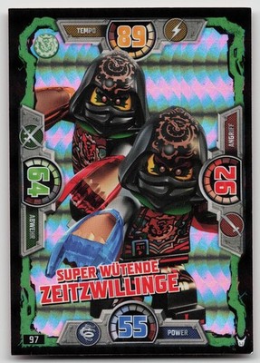 Super Wütende Zeitzwillinge Nr. 97 - Lego Ninjago TCG Serie 3 Karte - EXC