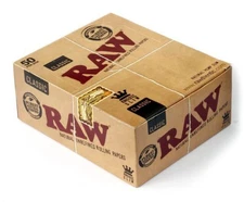 Raw Classic Slim Ultra Thin Rolling Paper, King Size Box of 50