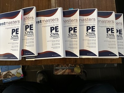 TestMasters PE Civil Engineering Professional Exam Prep. Course (Volumes 1 - 7)