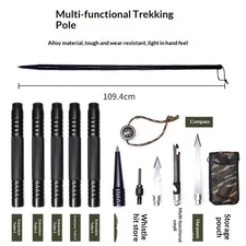 Multi-functional Hiking Trekking Pole Tactical Hiking Pole with Survival Tools