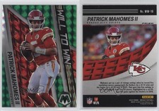 2022 Panini Mosaic Will to Win Green Mosaic Prizm Patrick Mahomes II #WW-16