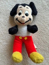 Vintage Knickerbocker Mickey Mouse Plush 15" Stuffed Animal 1970s Walt Disney