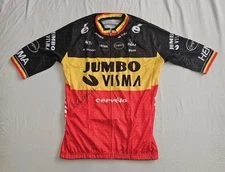 Wout van Aert signed 2022 Team Jumbo Visma Belgium champ cycling jersey *PROOF*