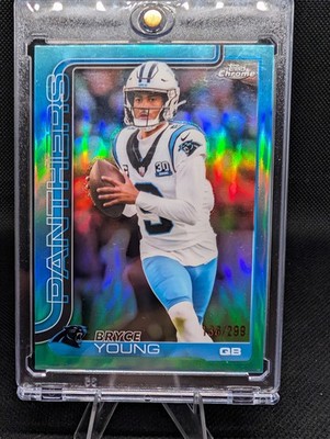 2025 Topps Chrome Bryce Young #40 Aqua Refractor /299 Color Match