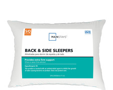 Extra Firm Bed Pillow for Back and Side Sleepers, Standard Queen Size Support