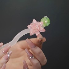 Lotus Hairpin Bun Hair Stick Women Vintage Style Chinese Hair Accessories