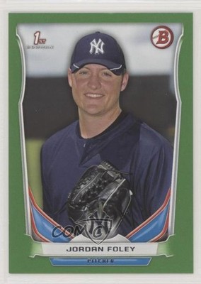 2014 Bowman Draft Green 13/75 Jordan Foley #DP128 0f6