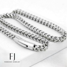 Men's 20" Franco Chain Necklace 6mm Stainless Steel Smooth High Polish,Box