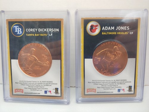 Baseball treasures mlb 2018 bronze coin lot x4 Rizzo jones Dickerson stroman - Picture 6 of 6