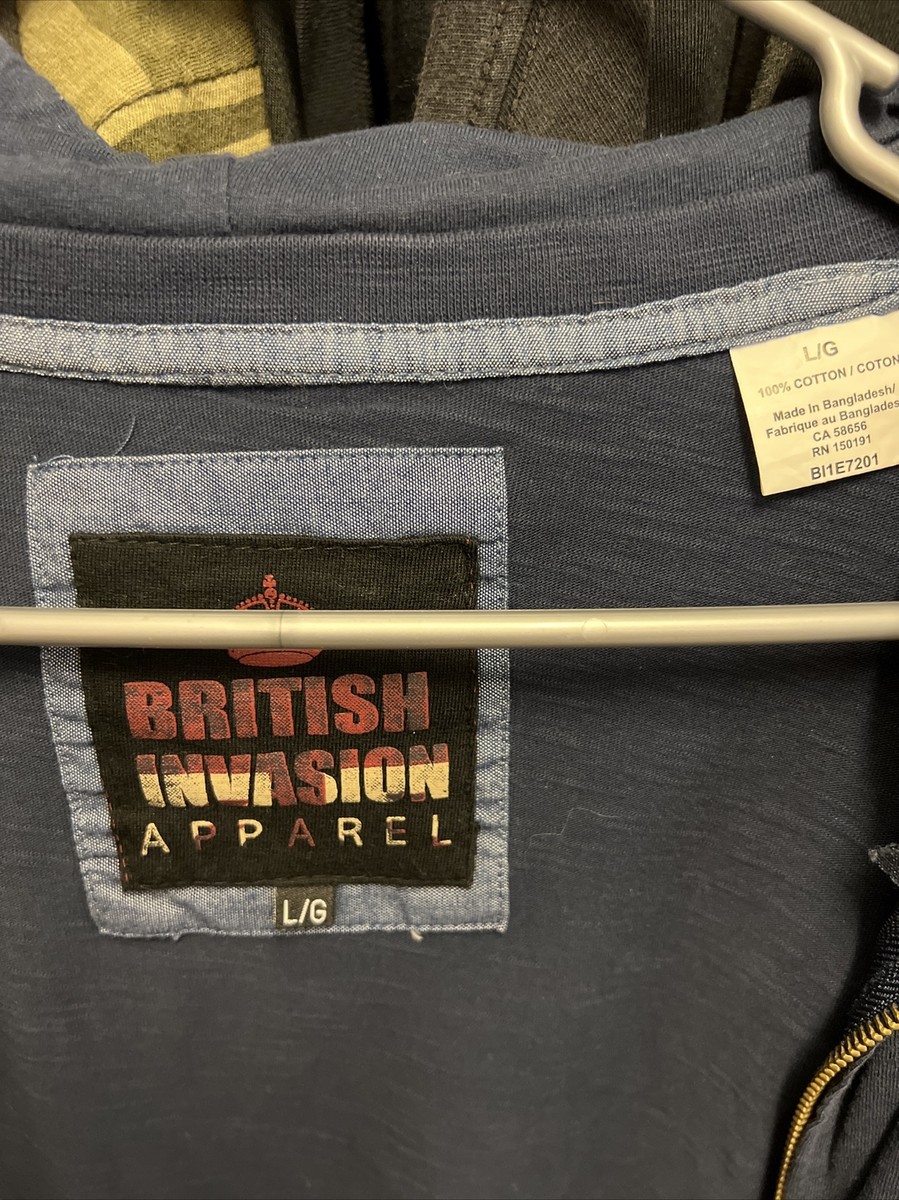 Men's British Invasion Apparel Jacket Blue Large | eBay