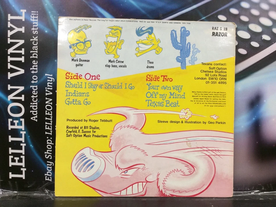 Long Tall Texans Los Me Boleros! Double LP Album Vinyl Record RAZ23 Rock 80’s Foto 2 de 4