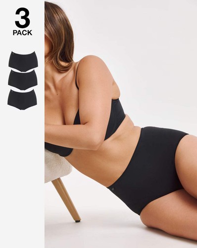 Sloggi 3 Pack Microfibre Maxi Knickers Black Size 22 RRP £26 - Picture 2 of 2