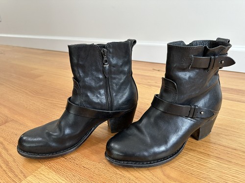 Rag & Bone Harper schwarz Leder Motorrad Reißverschluss Stiefel US Größe 9/39,5 - Bild 3 von 10