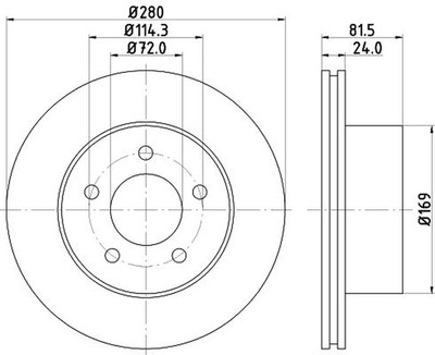 2 Bremsscheiben HELLA für JEEP CHEROKEE (XJ)