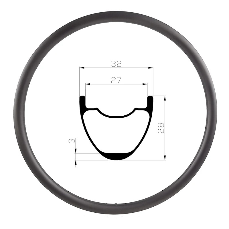 Cerchio in carbonio tubeless 29 pollici MTB XC trail mountain bike 32/27 mm larghezza anello senza gancio
