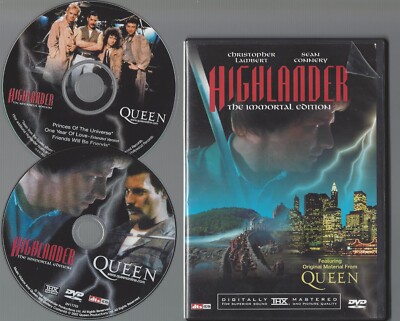 Highlander (DVD, 2002, 2-Disc Set, Immortal Edition Tin Case Bonus Queen CD)