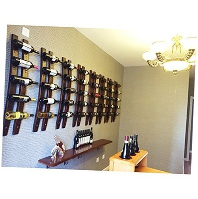 Wall Mounted Wine Racks Rustic Barrel Stave Hanging Wine Bottle Holder Wooden 