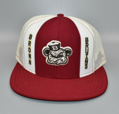 Brown Bears Bruins AJD Lucky Stripes Vintage Trucker Snapback Cap Hat