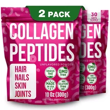 2 Pack Collagen Peptides Powder for Women Collagen Protein Types I &III 10oz