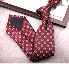 New Classic Polka Dot Red White JACQUARD WOVEN 100 Silk Men's Necktie Tie