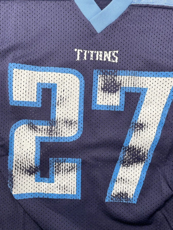Camiseta deportiva vintage de los Tennessee Titans Eddie George juvenil mediana azul marino Nike niños Foto 2 de 4