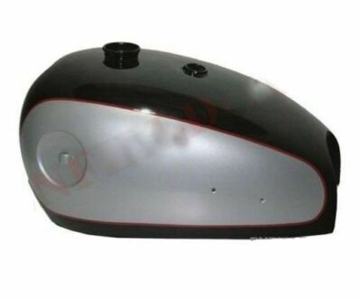 Bsa Goldstar A7 A10 Black & Silver 4 Gal Petrol Fuel Tank With 3'' Monogram